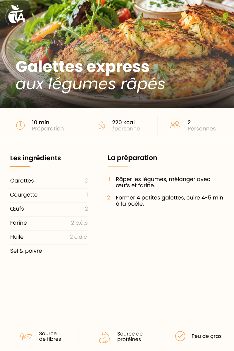 Galettes express aux légumes râpés — page 1 sur 1
