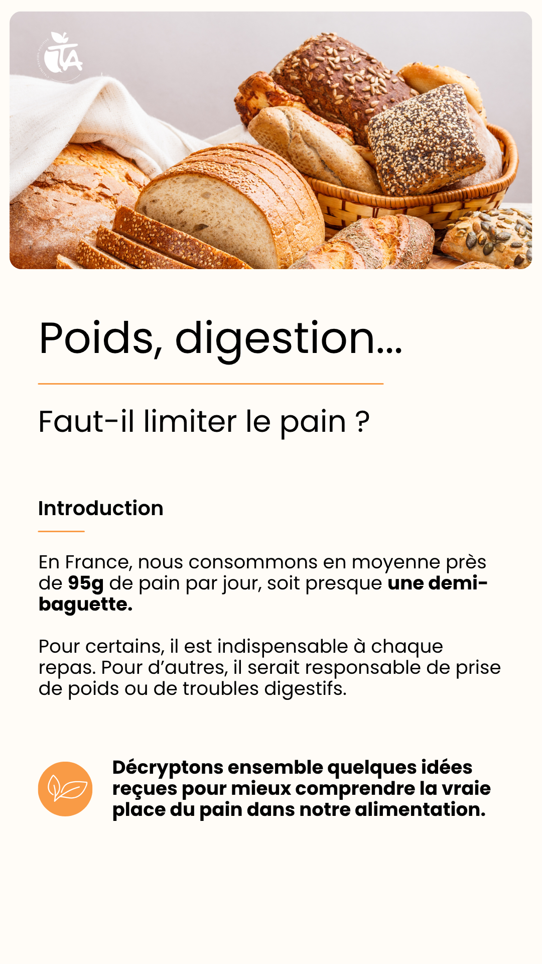 Poids, digestion : faut-il limiter le pain ? — page 1 sur 8
